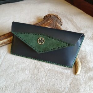 Étui à lunettes vert foncé
